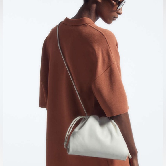 Cos Mini Cavatelli Clutch in White Leather - Picture 11 of 12